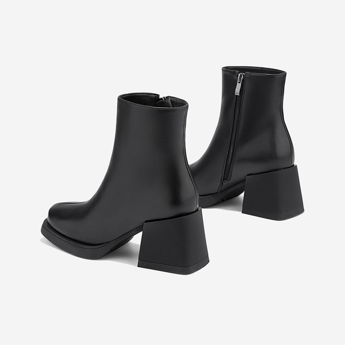 Vascara Giày Ankle Boots Mũi Vuông - BOT 0943
