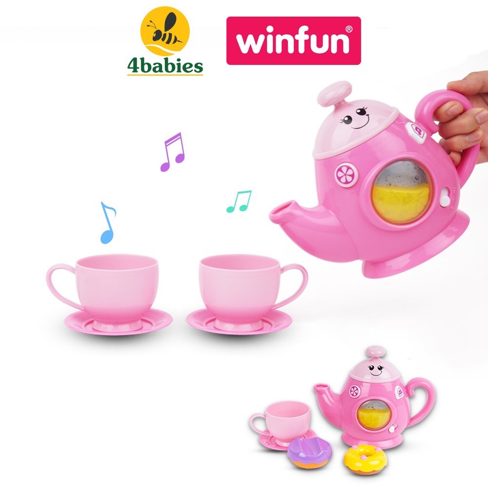 Đồ chơi nấu ăn cho bé Bộ tiệc trà vui nhộn có nhạc Winfun 0754: giúp phát triển tư duy logic, sáng tạo và ngôn ngữ