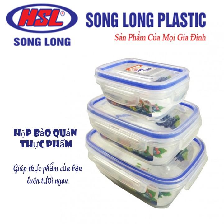 Combo 6 Set 3 hộp trữ đồ đông lạnh - hộp nhựa Song Long - br00315