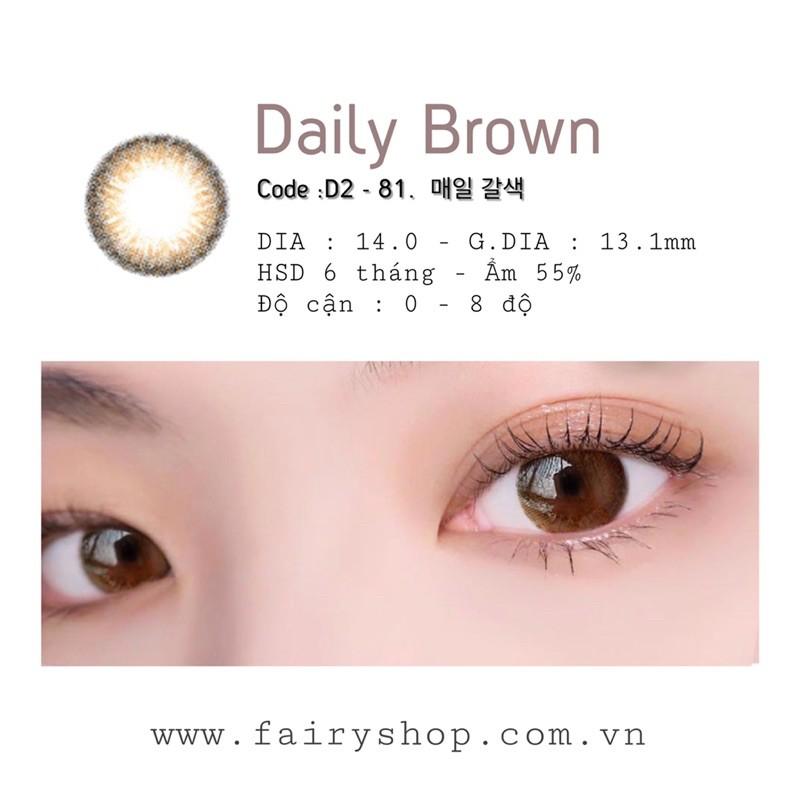 Kính Áp Tròng Daily Brown 14.0mm - FAIRY SHOP CONTACT LENS - độ cận 0 đến 8