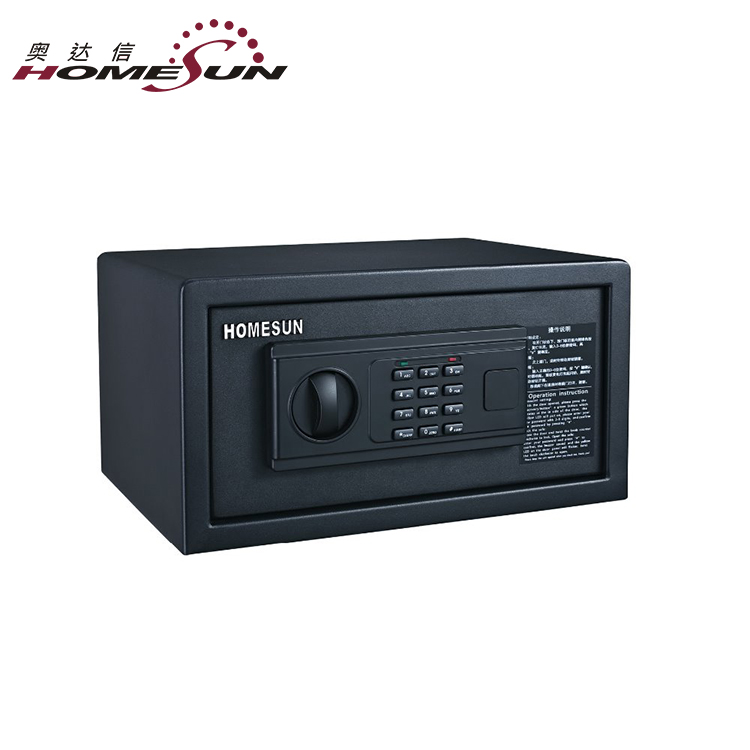 Két sắt điện tử mini FD-1935L, màu đen, Khả năng chống trộm cao, còi báo động