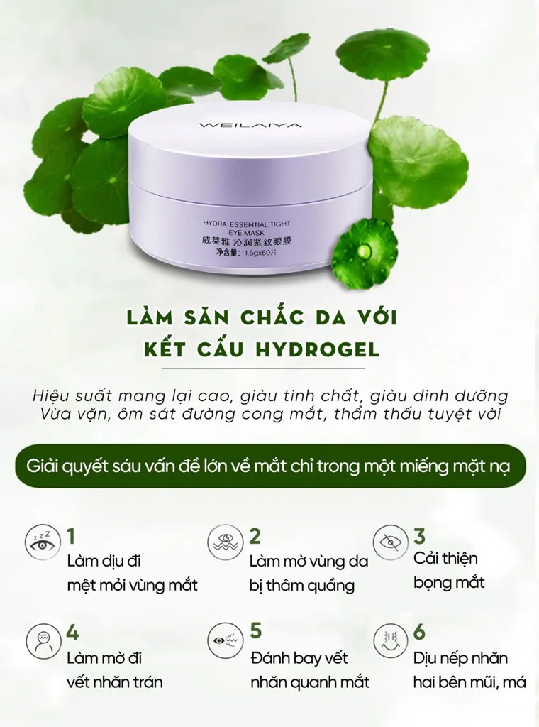 Mặt nạ mắt Weilaiya eyes mask - cải thiện thâm vùng mắt tối ưu