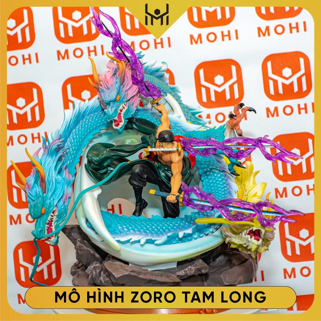 Mô Hình OnePiece Zoro Tam Long size 35cm - 2 đầu 3 kiếm 3 haki siêu ngầu - Figure OnePiece
