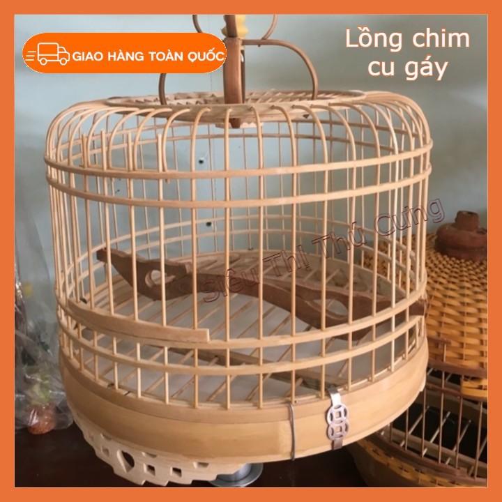 Lồng cu gáy - Lồng chim cu gáy bằng tre đẹp có kèm móc treo