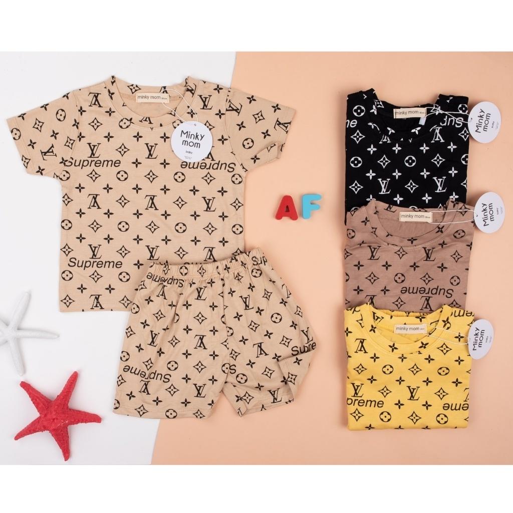 Bộ Cộc Tay cho Bé Bộ Minky Mom Cộc Tay Với họa Tiết Siêu Dễ Thương Chất Thun Lạnh Siêu Mềm Mịn Mát