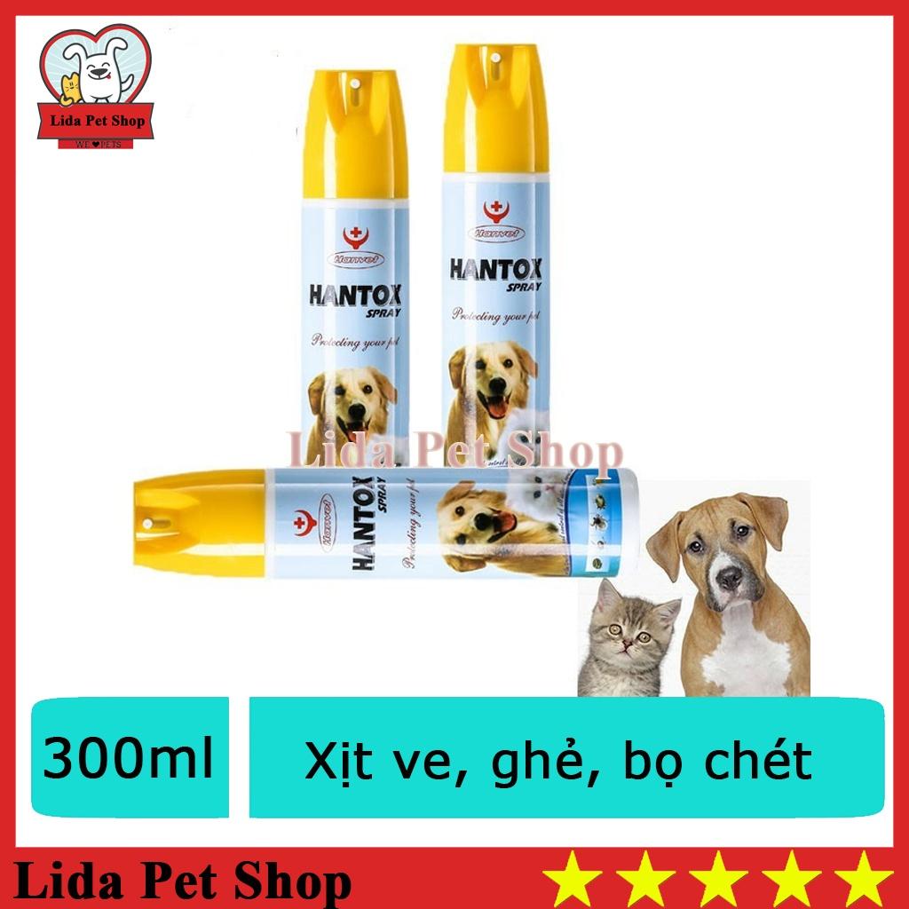 Xịt Hantox Spray diệt bọ chét ve chấy rận ghẻ chó mèo