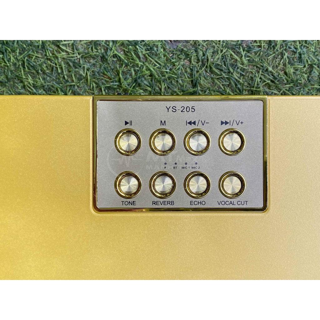Loa Karaoke xách tay mini YS-205 kèm 2 Micro Không Dây âm thanh hay giá tốt