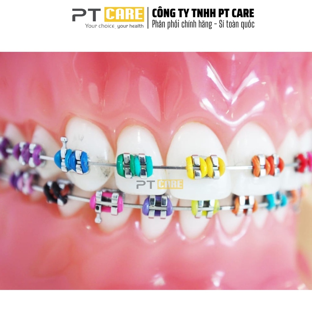 PT CARE | 10 thanh chun màu mắc cài thun đơn, tại chỗ, niềng răng, chỉnh nha