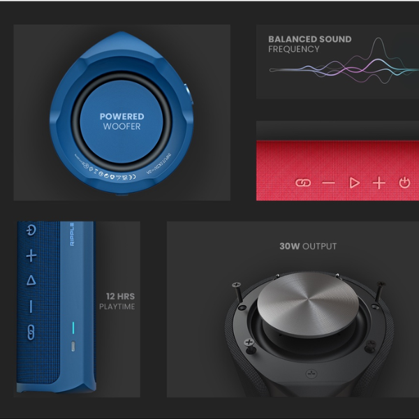 Loa Bluetooth HiFuture Ripple chống bụi và chống nước - Hàng Chính Hãng