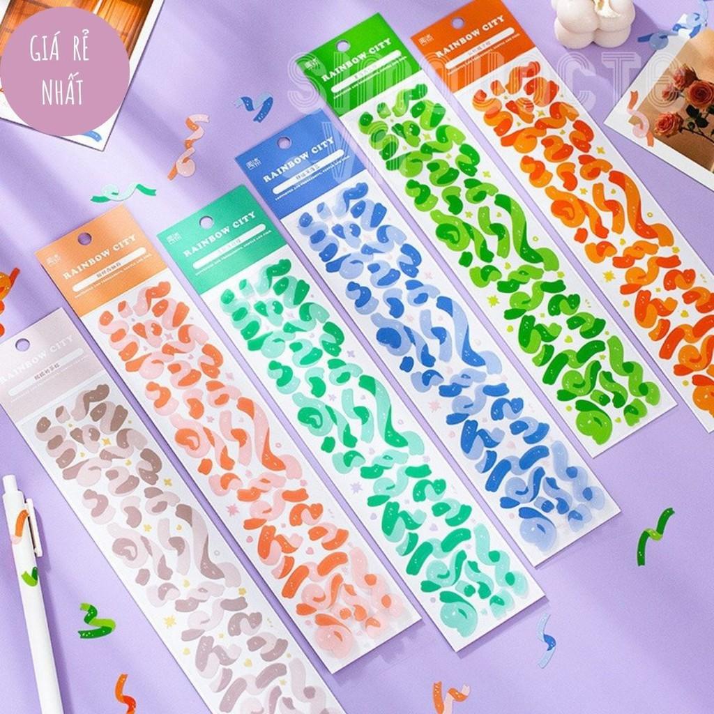 Set 2 tờ sticker Ruy Băng Hình Kẹo trang trí ảnh lưu niệm điện thoại ST87