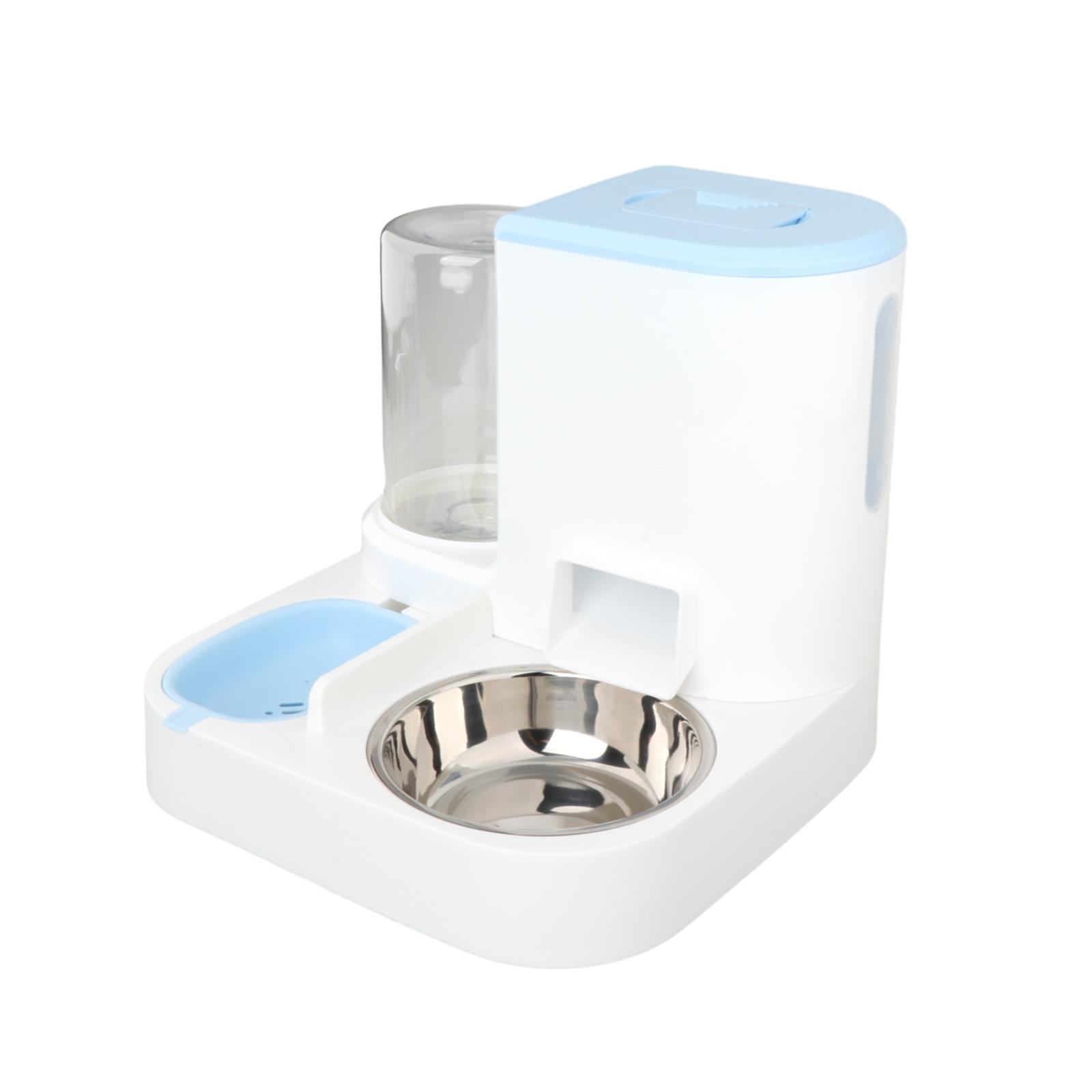 Automatic Pet Feeder Waterer Anti Overturning Cat Feeder and Water Dispenser