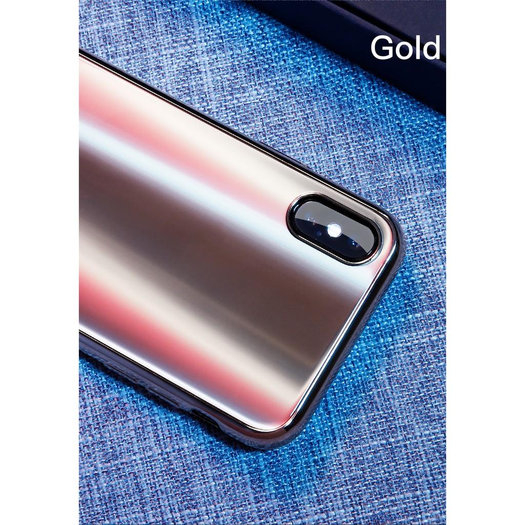 Ốp lưng dành cho iPhone X kính tráng gương 3D Sparkling chính hãng Baseus