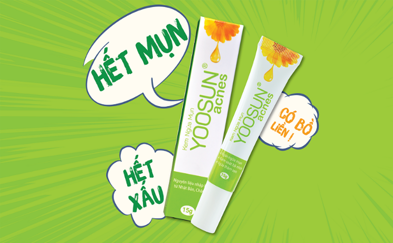 Combo 2 tuýp kem ngăn ngừa mụn thiên nhiên yoosun acnes 15g - XẸP MỤN NGAY, BAY THÂM SẸO