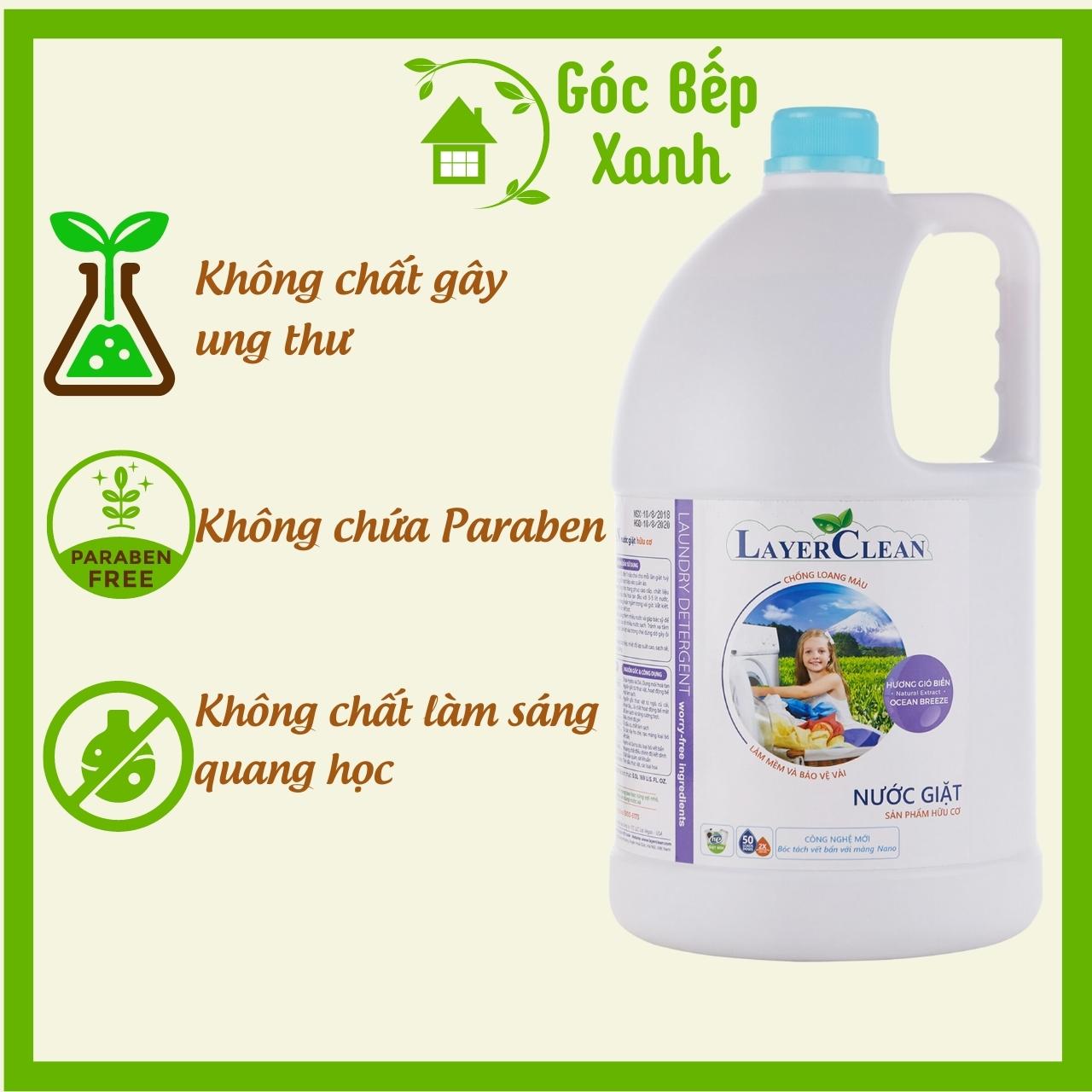 Nước giặt hữu cơ Layer Clean 5 Lit, Hương Gió Biển