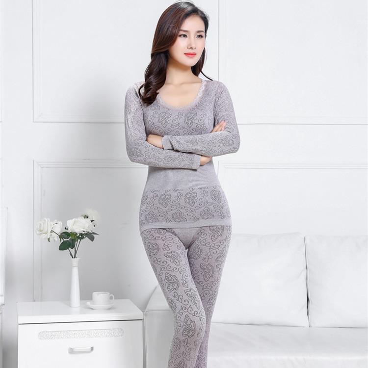Nhiệt Bộ Đồ Lót Phụ Nữ Mùa Đông Quần Áo Ấm Phù Hợp Với Áo Thun Dài Tay Ấm Quần Mùa Đông Quần Legging Nhiệt Quần Lót Không Đường May