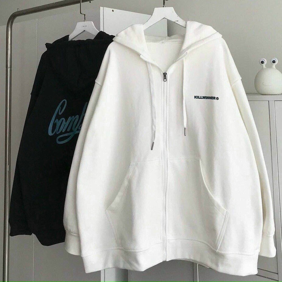 Hình ảnh Áo Khoác Nỉ Len Chữ Combosure Có Nón mũ 2 Lớp - Hoodie Unisex Tay Dài Khóa Kéo Zip Nam Nữ Cặp Đôi [FREESHIP]