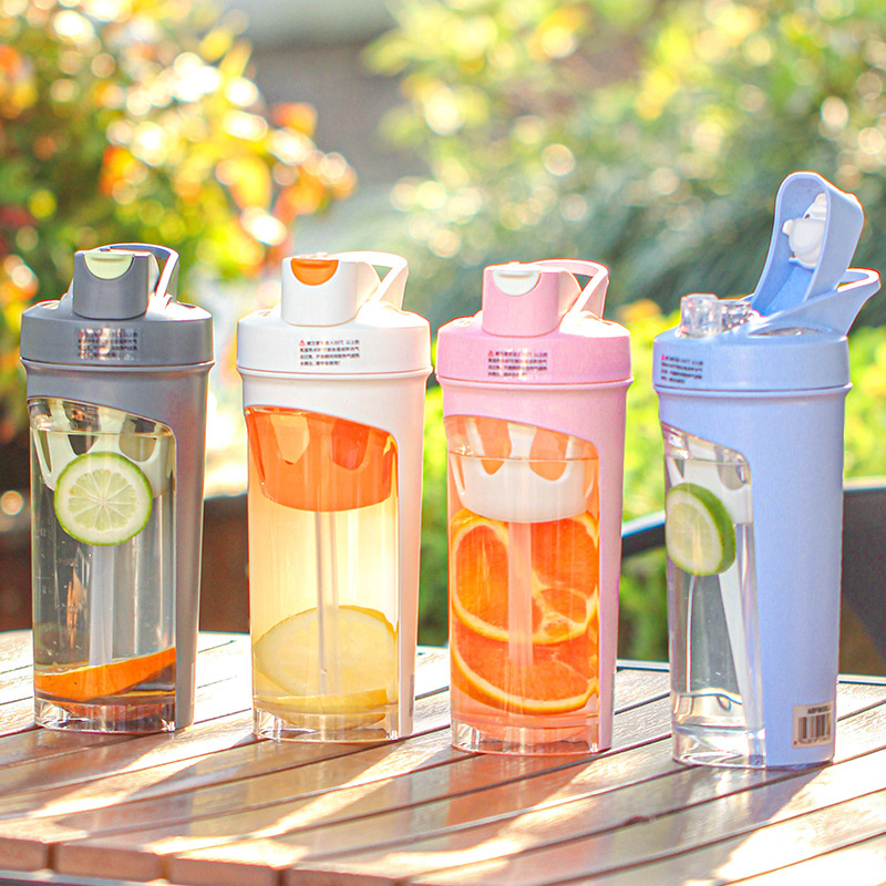 Bình nước nhựa tritan thể thao 780ml LocknLock màu Xám ABF865DGRY, Hàng chính hãng, có quai cầm, ống hút silicone - JoyMall