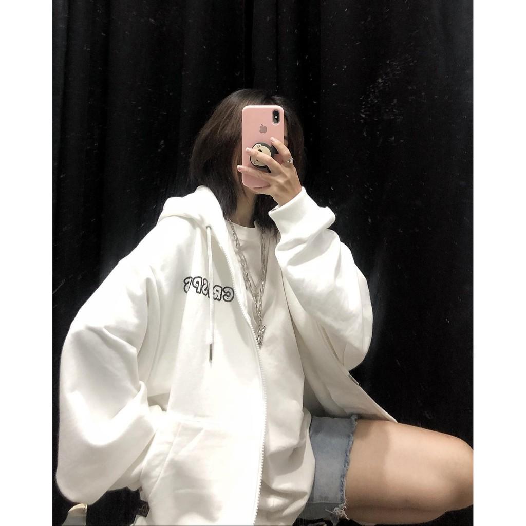Áo Khoác Nỉ Bông CRISPUS Dây Kéo Form Rộng Unisex