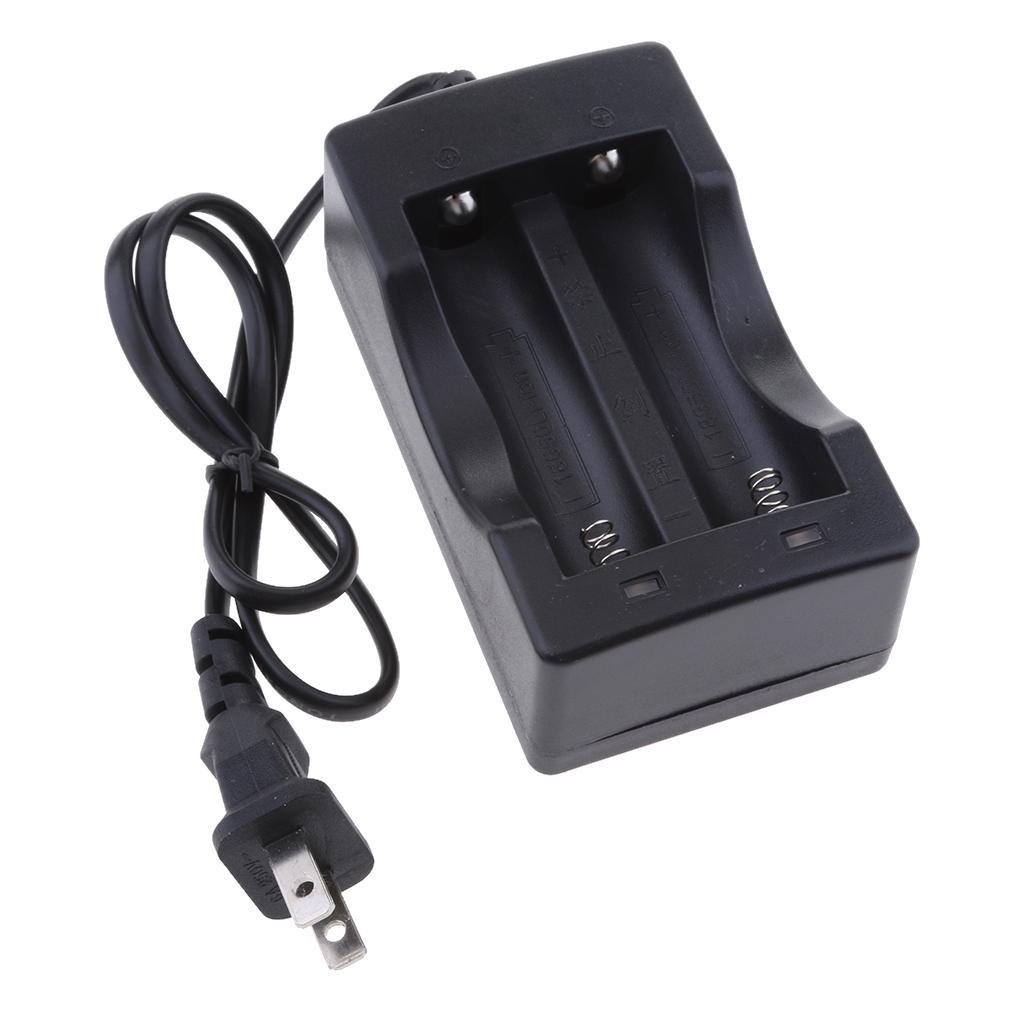 US Plug 2-slot Flashlight Miner's Lamp Lighting Battery Charge