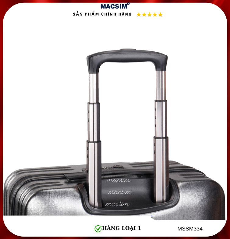 Vali cao cấp Macsim Smooire MSSM334 cỡ 16 inch màu đen - Hàng loại 1