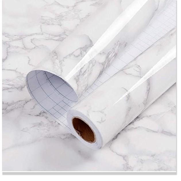 Giấy dán có keo dính đá thạch trắng 60cm x 5M