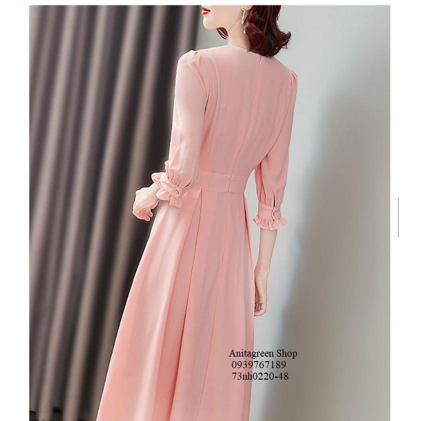 73nh0220-ĐẦM XÒE TAY LỠ XẾP LY THIẾT KẾ s-6xl
