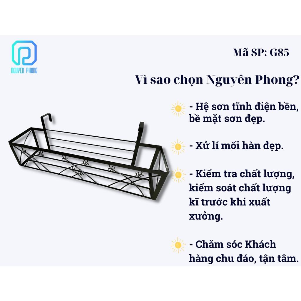 Giá treo ban công, giỏ sắt treo ban công, giá treo chậu hoa ban công chắc chắn, rổ treo móc ban công hiện đại