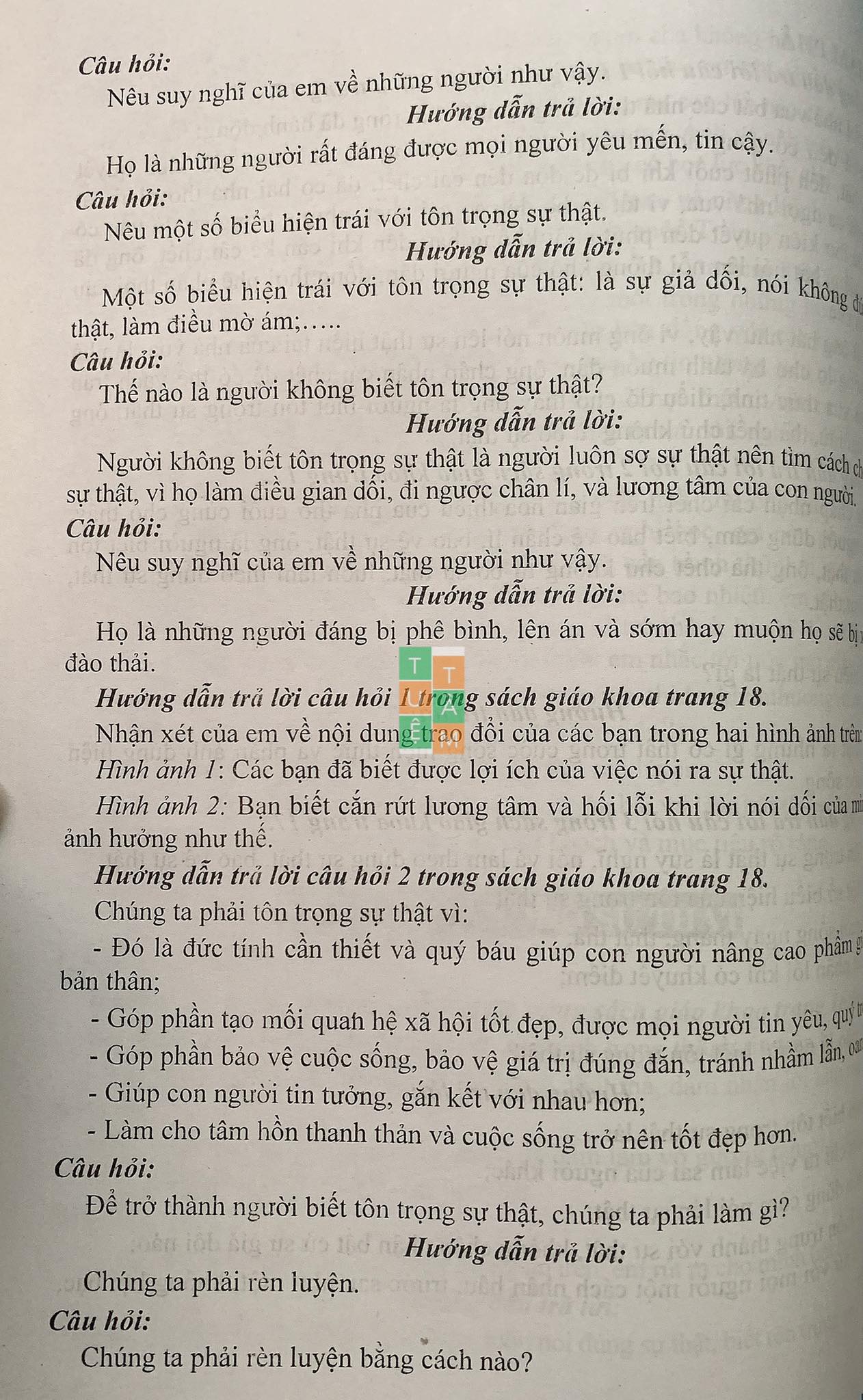 Sách - Hướng dẫn trả lời câu hỏi và bài tập Giáo dục công dân lớp 6 (Chân trời sáng tạo)