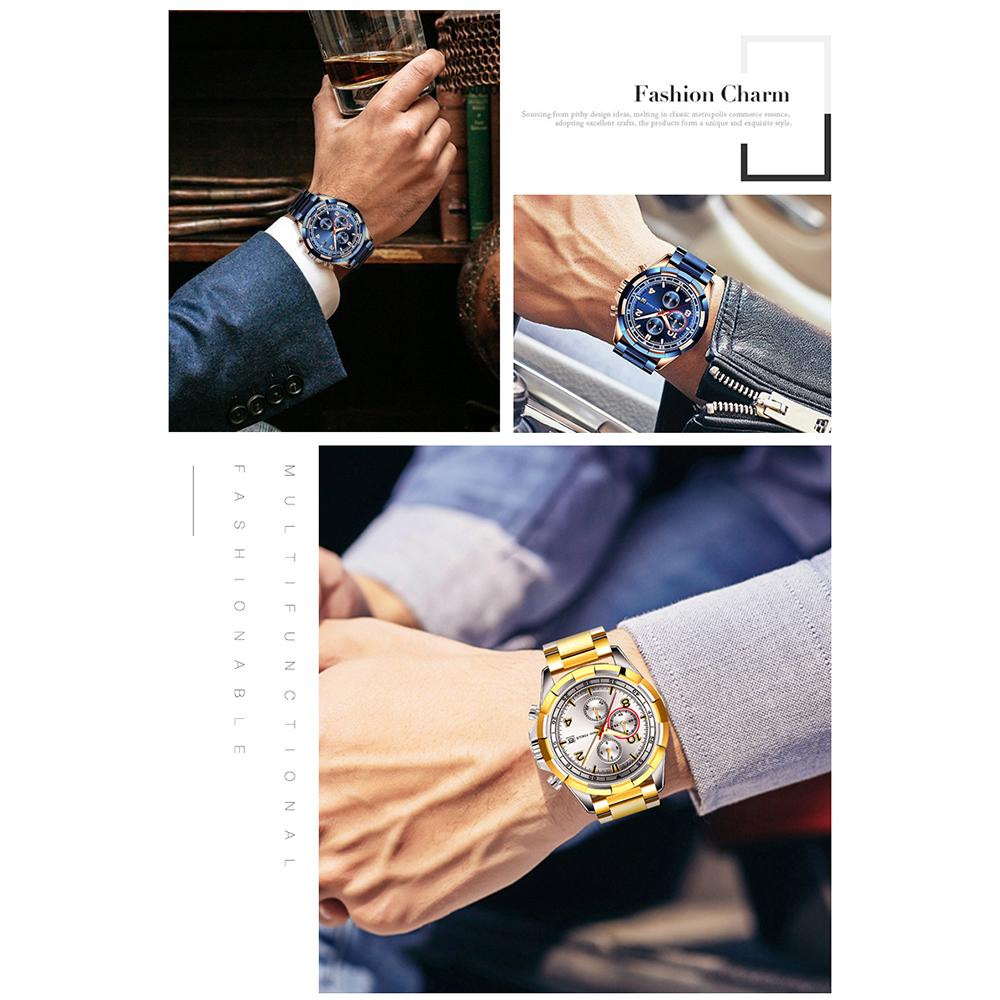 Đồng hồ nam MINI FOCUS MF0198G Dây đeo bằng thép không gỉ,không thấm nước