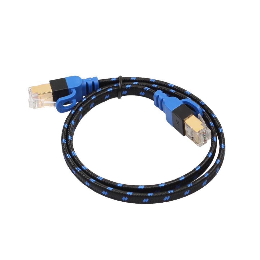 2 Pieces Cat7 Ethernet Cable Lan Network RJ45 Patch Cable Cord Braid NAS