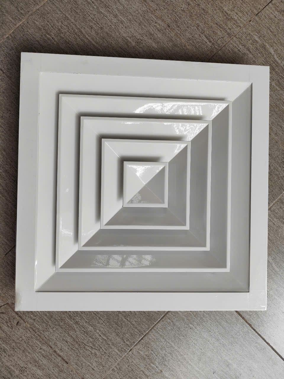 Cửa gió khuếch tán 450x450 miệng gió cấp điều hòa chất liệu nhôm, nan gió điều hòa âm trần