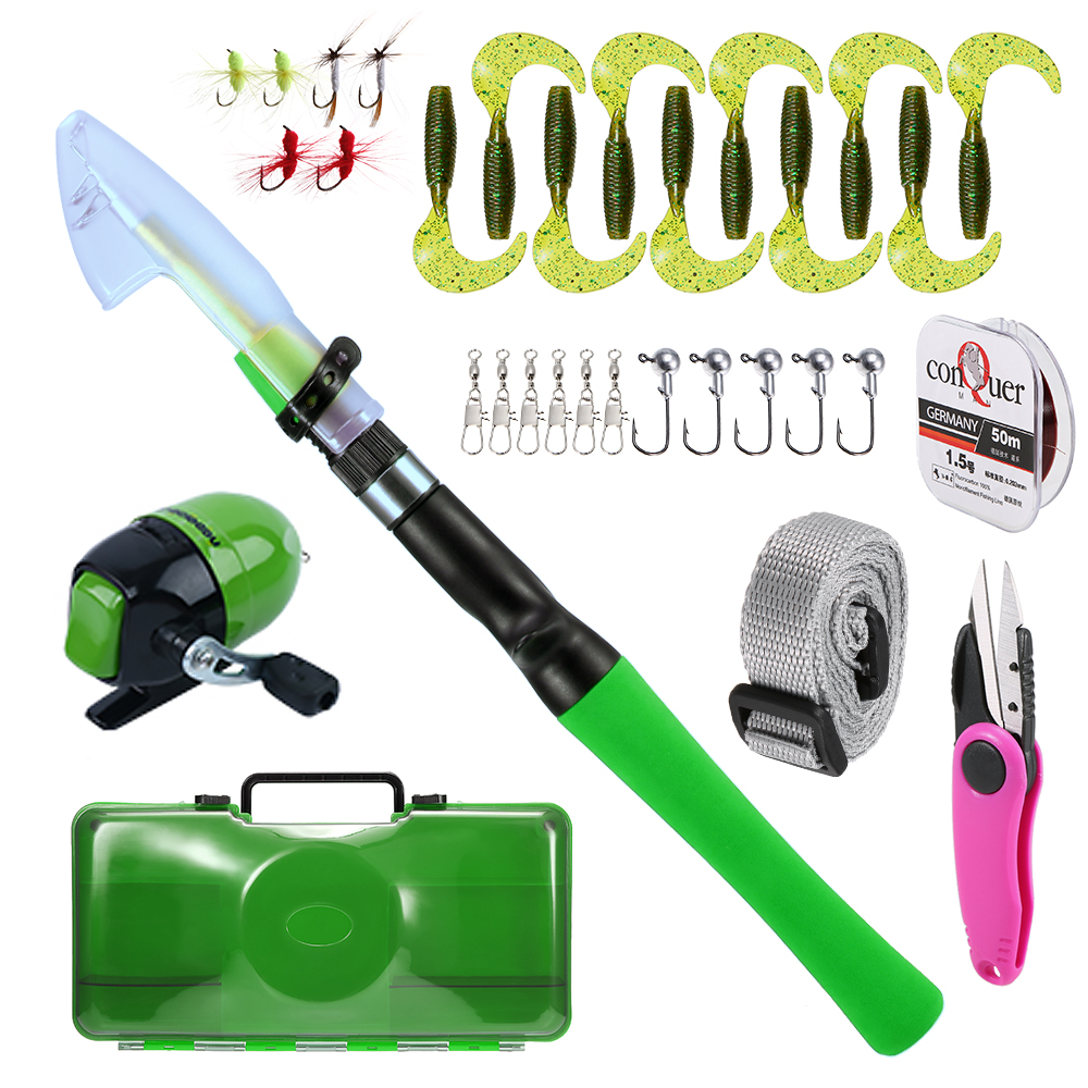 Combo cần câu và cuộn 1,2M cho trẻ em bằng nhựa chất lượng cao