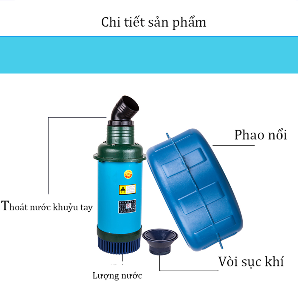 Máy bơm phun mưa ABG LV-1500P76-TM,  Bơm Tưới Phun Mưa, Bơm , Máy Bơm Tạo Luồng Oxy , Ứng Dụng TrongNgành Nuôi Trồng Thủy Hải Sản, Cung Cấp Lượng Oxy Thiết Yếu Cho Khu Vực Vừa Và Nhỏ - Hàng Chính Hãng.