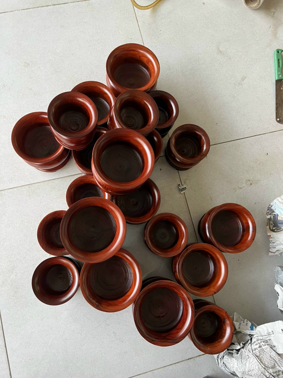 Bát nhang, lư hương gỗ hương cao cấp 12-14 cm