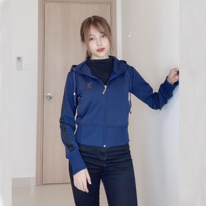 Áo Khoác Nữ Cao Cấp Chống Năng Form Lững 2 Sọc.