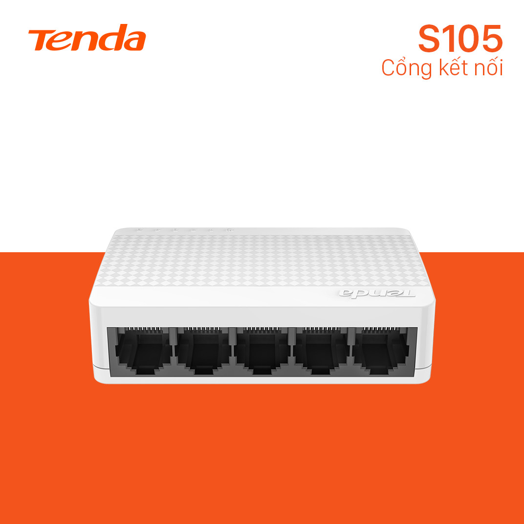 Bộ chia mạng Switch Tenda S105 5 cổng Ethernet 100Mbps - Hàng Chính Hãng