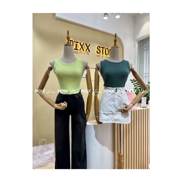 Áo thun ba lỗ tà bầu chất thun gân mềm mịn phom ôm tôn dáng