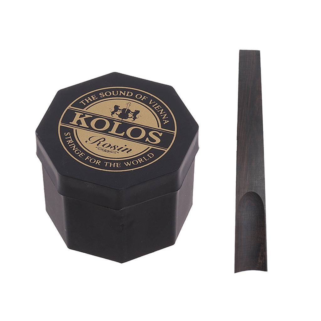 Ebony Violin Fingerboard+Violin Rosin Resin Colophony for 4/4 Size Violin