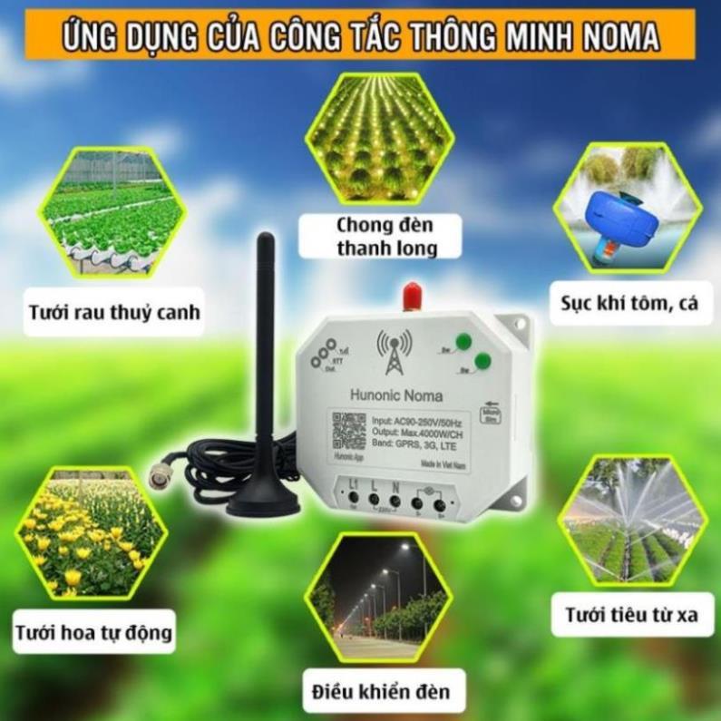 Công Tắc Noma - Điều khiển mọi thiết bị từ xa qua điện thoại dùng Sim│Điều khiển không cần Wifi