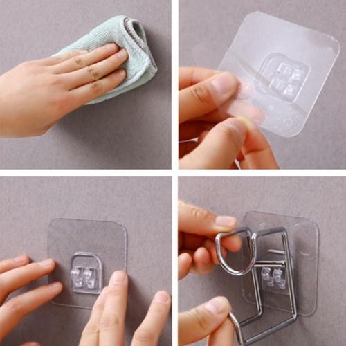 BỘ 2 MÓC TREO THAU CHẬU DÁN TƯỜNG - GIÁ MÓC NHÀ BẾP ĐA NĂNG BÁM SIÊU DÍNH