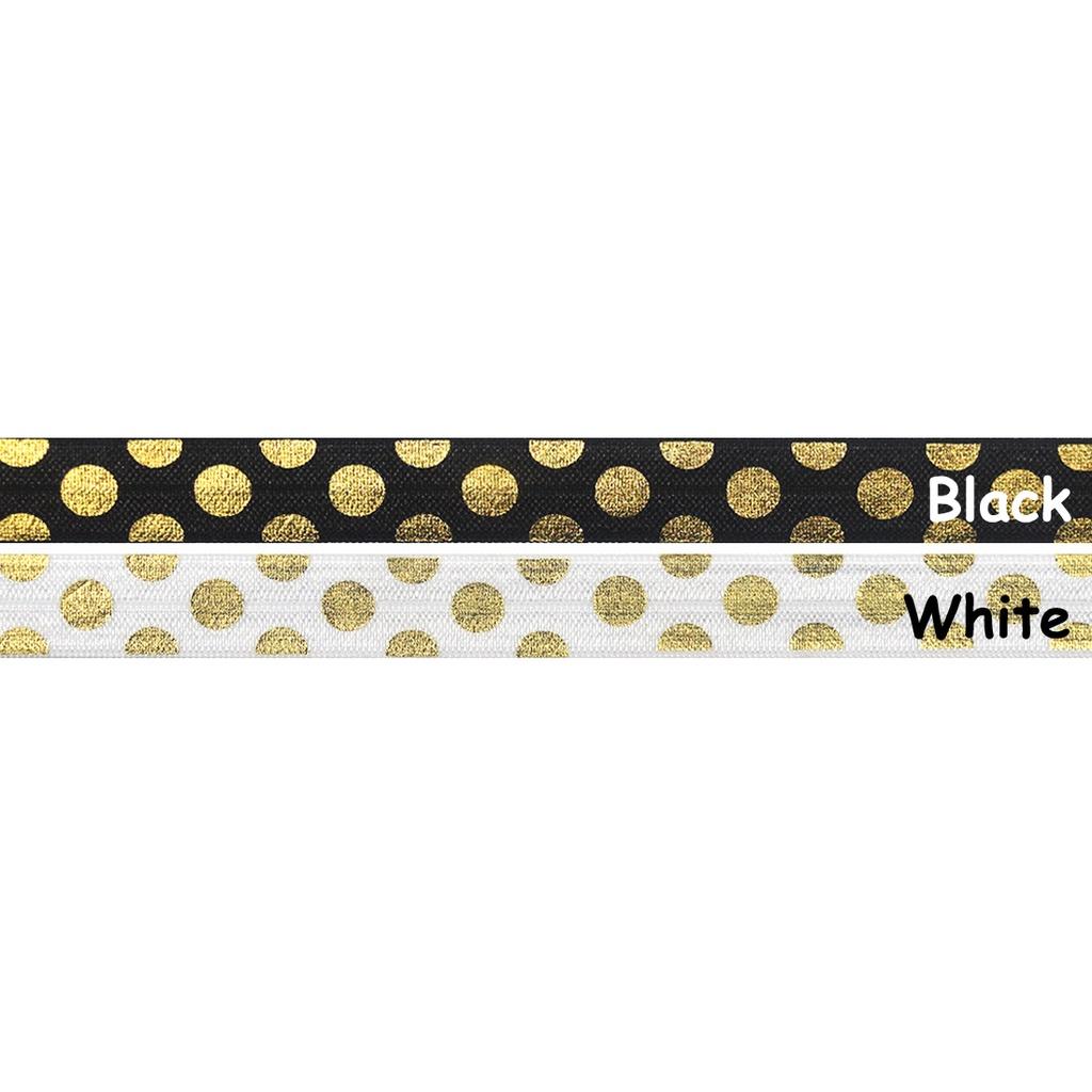 Ruy băng Bristlegrass Co Giãn Họa Tiết Chấm Bi 5 / 8 "15Mm