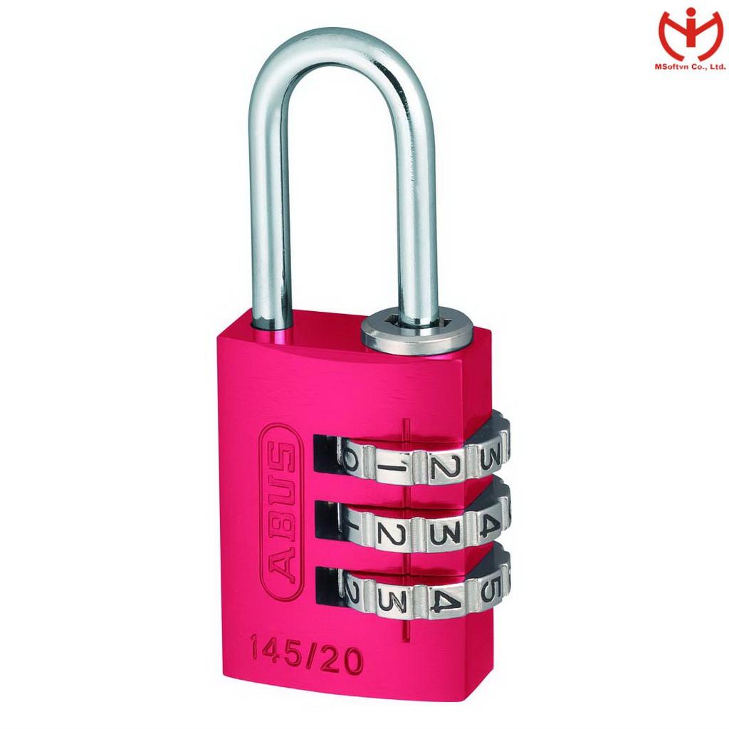 Ổ khóa số ABUS 145/20 thân nhôm rộng 20mm khóa vali hành lý - MSOFT