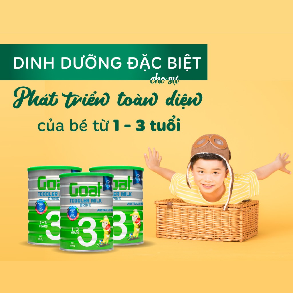 Combo 3 Hộp Sữa Dê ROYAL AUSNZ Goat Toddler Milk 3 Hỗ Trợ Tiêu Hóa, Tăng Cường Hệ Miễn Dịch 800g/hộp