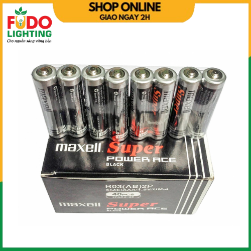 HỘP PIN MAXELL 40 VIÊN  AAA TEM BẠC – HÀNG CHÍNH HÃNG