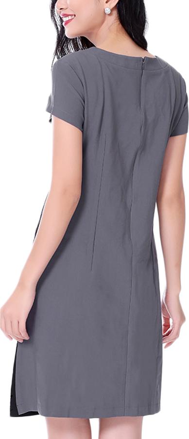 Đầm Công Sở An Thủy 635 - Đen Phối Xám