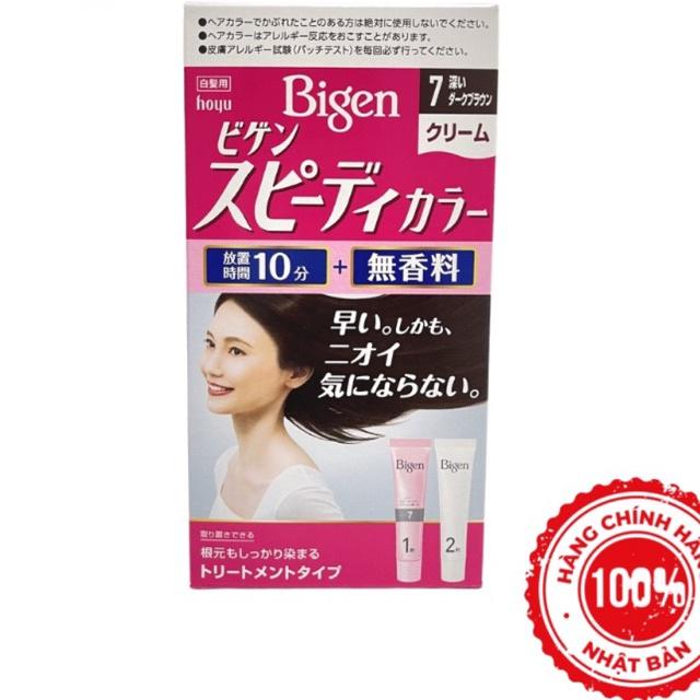 Thuốc nhuộm tóc phủ bạc Bigen thảo dược không mùi cho nữ nội địa Nhật