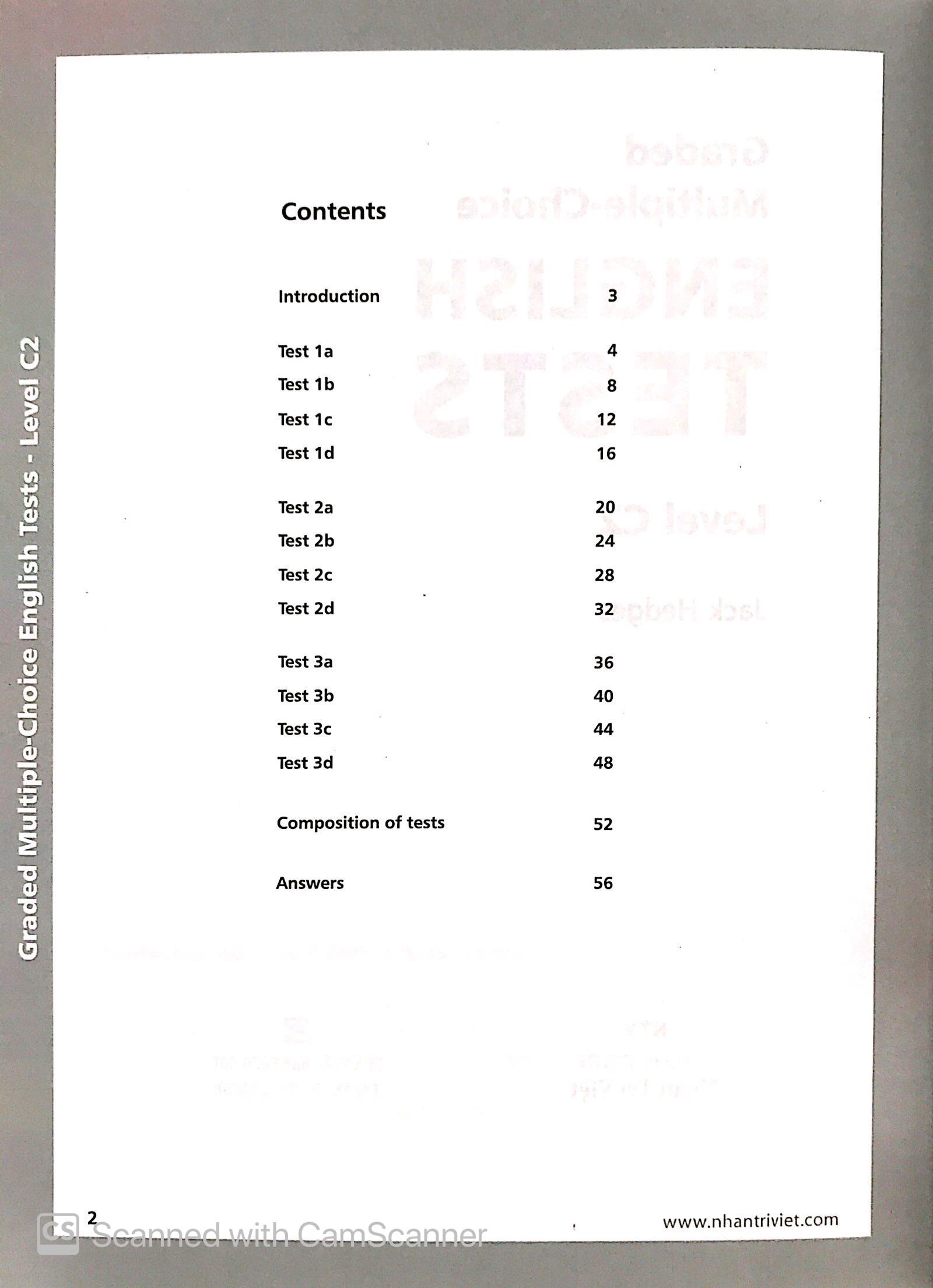 Graded Multiple - Choice English Test Level C2 (Không CD)