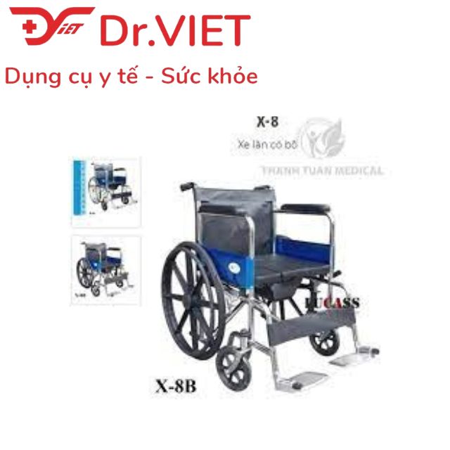 Xe lăn tay có bô vệ sinh LUCASS X-8B