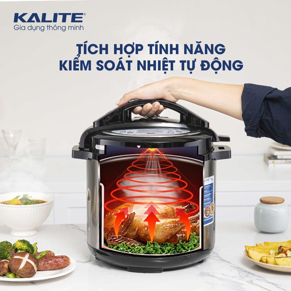 Nồi áp suất điện Kalite KPC5841 phủ chống dính 11 chế độ nấu nướng Hàng Chính Hãng