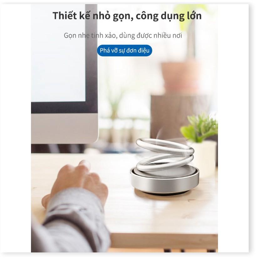 Dụng cụ khử mùi ô tô với miếng hương liệu cao cấp, thiết kế vòng xoay khếch tán mùi hương tự động